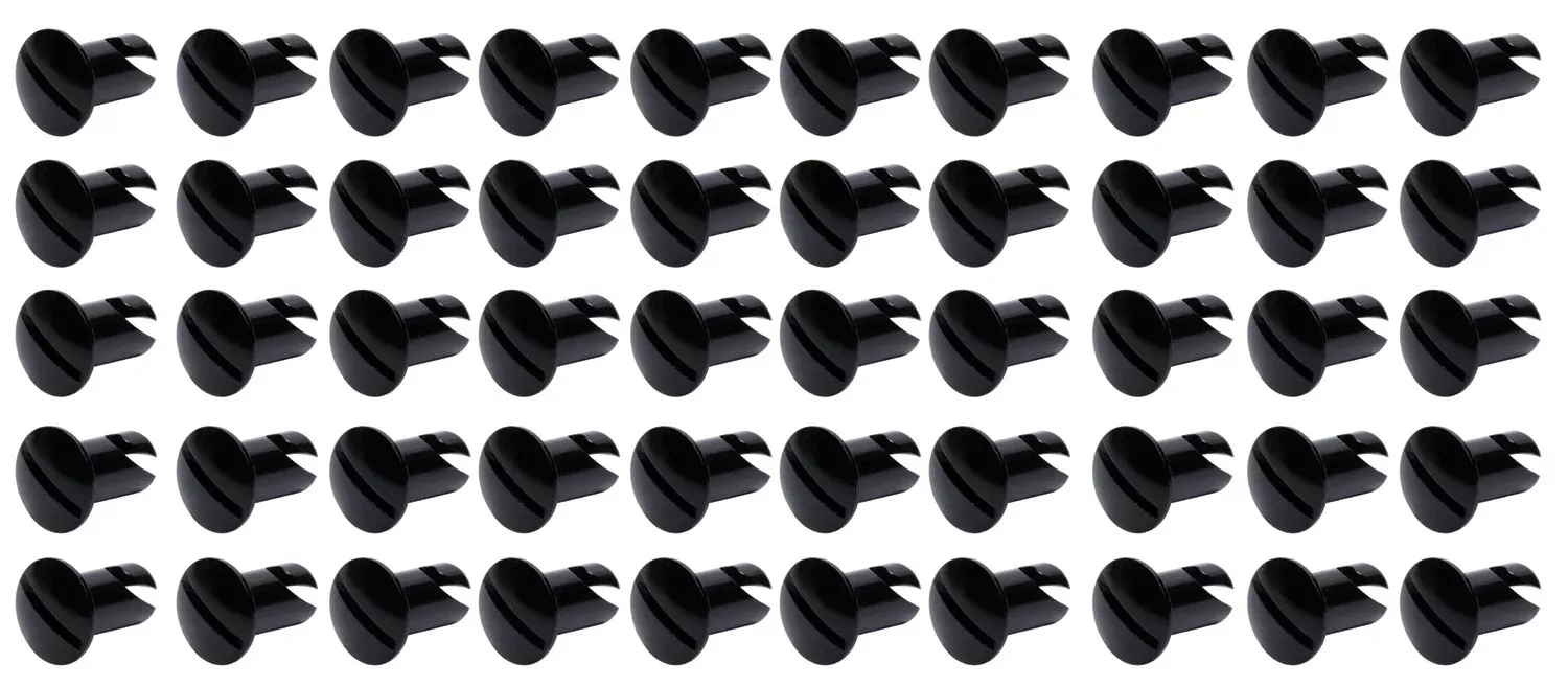 TI22 Performance - Oval Head Dzus Buttons .550 Long 50 Pack Black