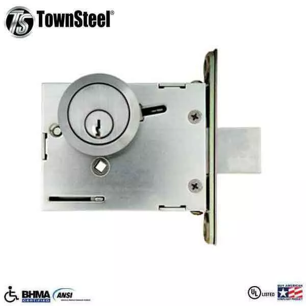 TownSteel - DBM17 - Commercial Mortise Deadbolt - SingleCylinder- 2-3/4 " Backset - Optional Finish -Grade 1
