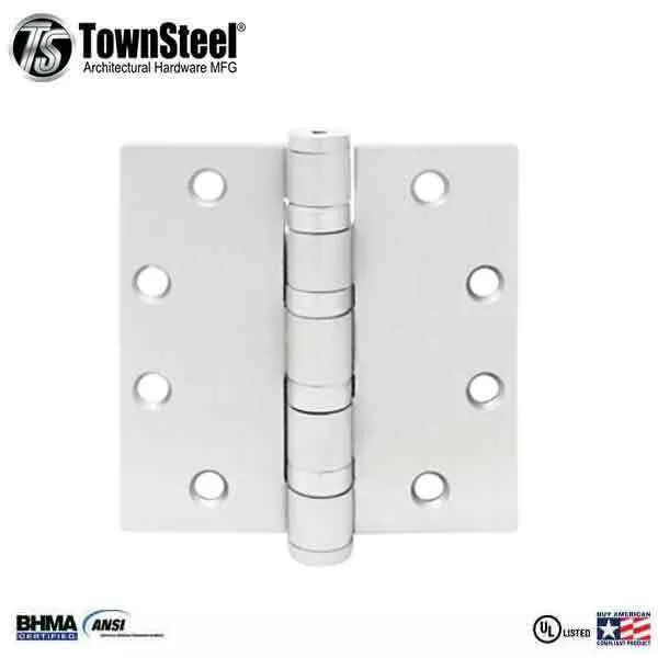 TownSteel - THBB 168 - Door Hinge - 4.5" x 4.5" - Heavy Weight - 4 Ball Bearings - 32D - No Removable Pin