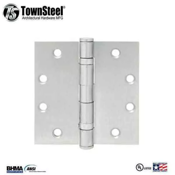 TownSteel - THBB 179 - Door Hinge - 4.5" x 4.5" - Standard Weight - 2 Ball Bearings - 32D - Satin Stainless