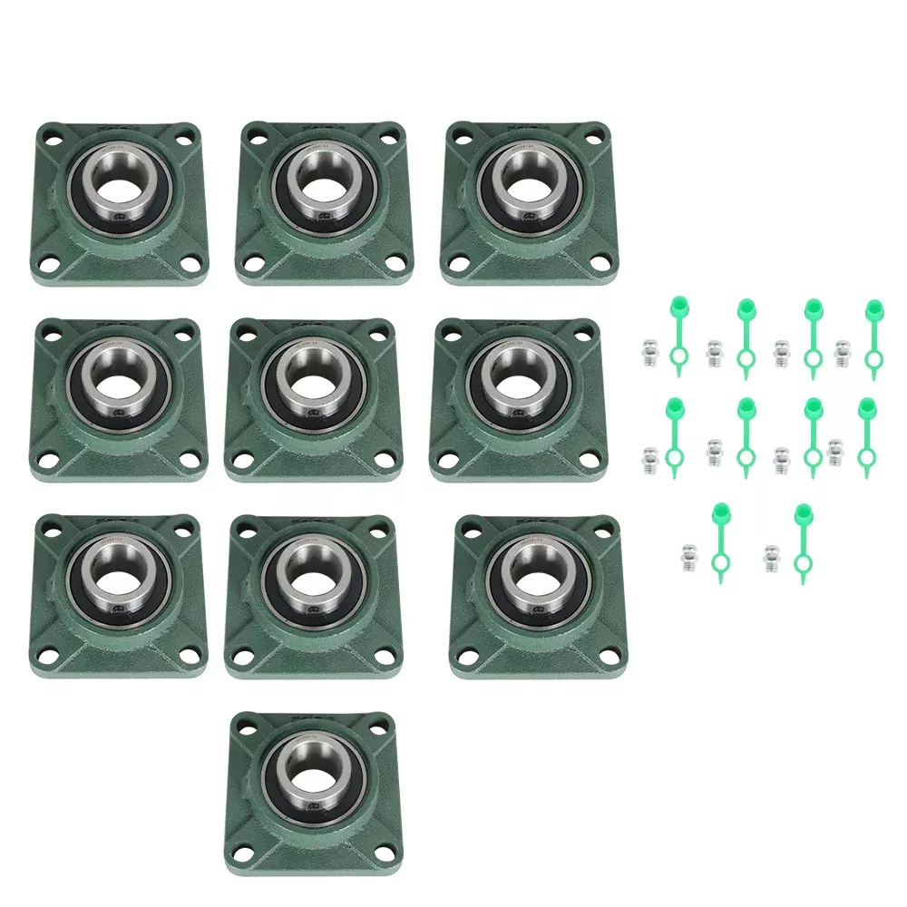 UCF208-24 Solid Pillow Block Flange Mounted Bearing 1-1/2" Bore 4 Bolt (10 PCS)