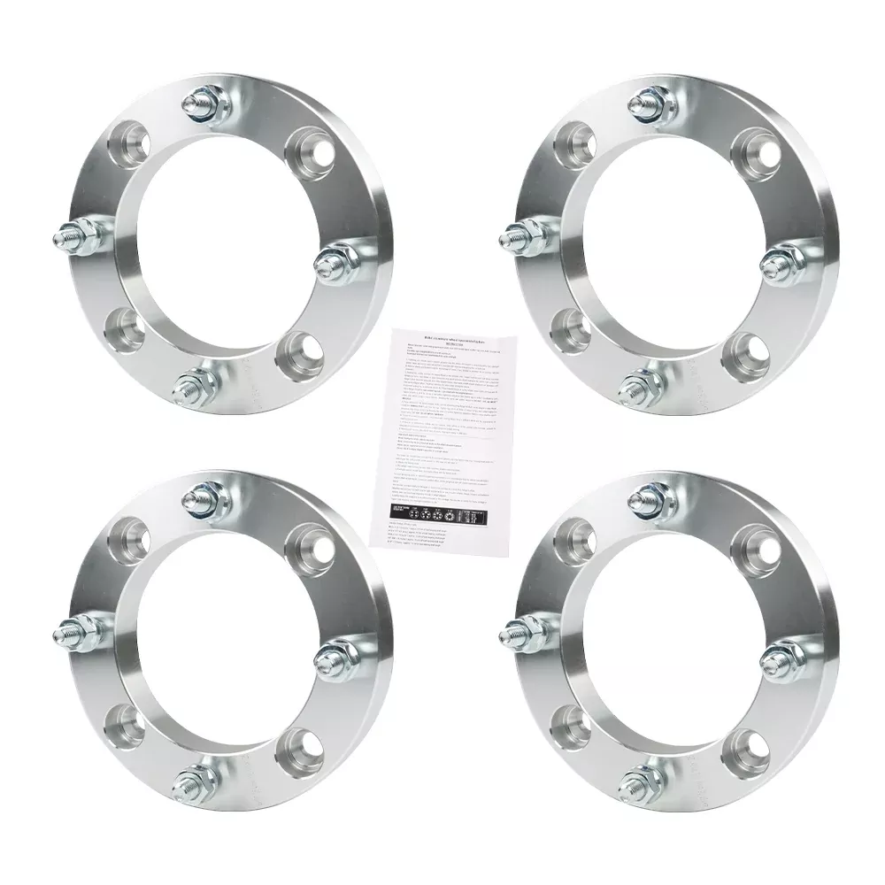 Wheel Spacers For Can-Am 4x137 1" 110mm Hub Bore M10x1.25 Silver 4Pcs