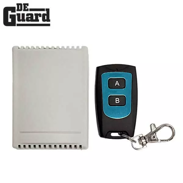Wireless Remote Control Switch Kit - 2 Door - 2-Channel Receiver & 2-Button Transmitter (434 MHz)