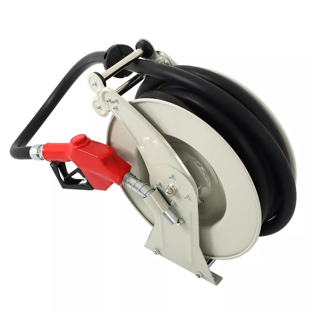 With Auto Refueling Nozzle 33' x 1" Fuel Hose Reel Retractable Diesel Hose Reel